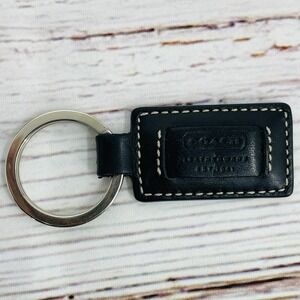 Genuine Coach Leatherware EST. 1941 Keyring Bag Charm Keychain Black